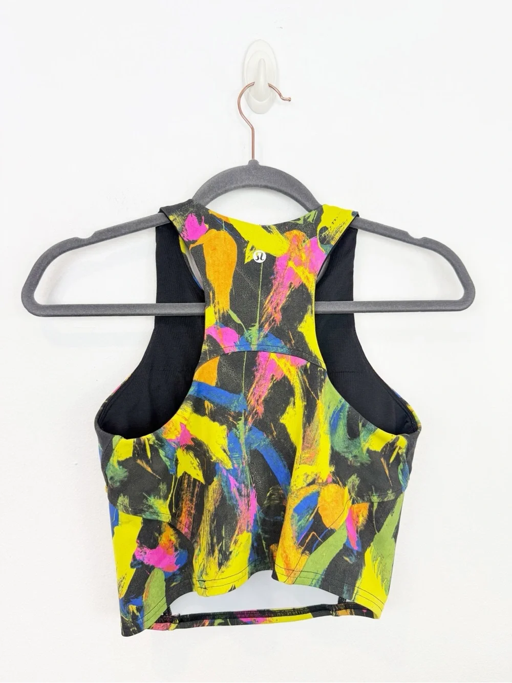 Lululemon Invigorate Training Tank Top Undertone Black Multi Size 6